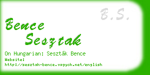 bence sesztak business card